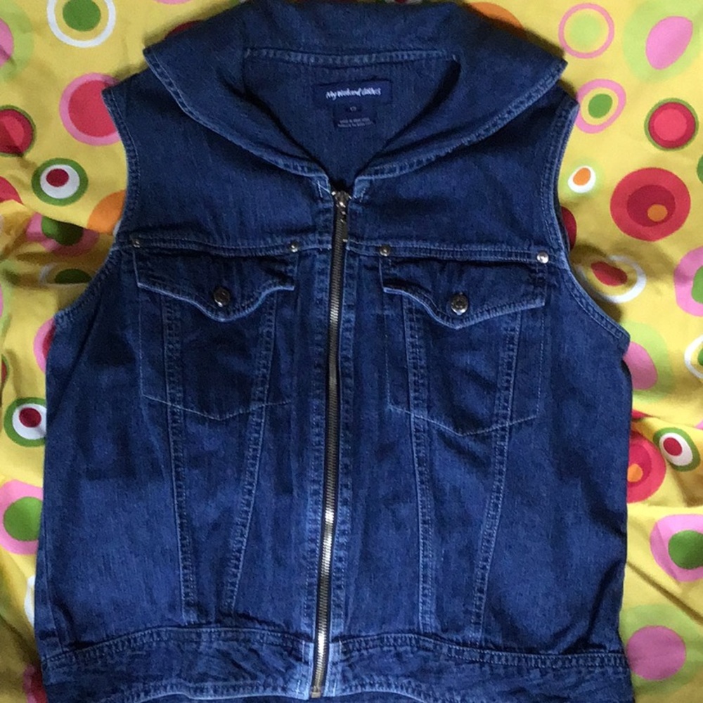 Jean Vest With Zipper